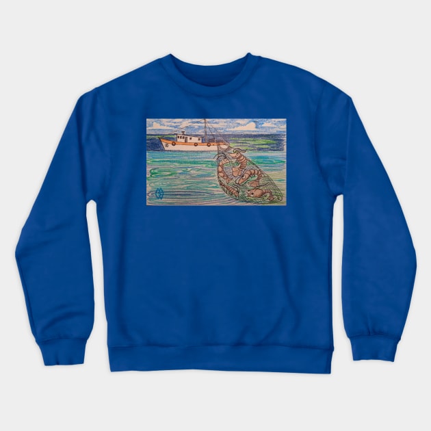 Jumbo Shrimp Crewneck Sweatshirt by Matt Starr Fine Art